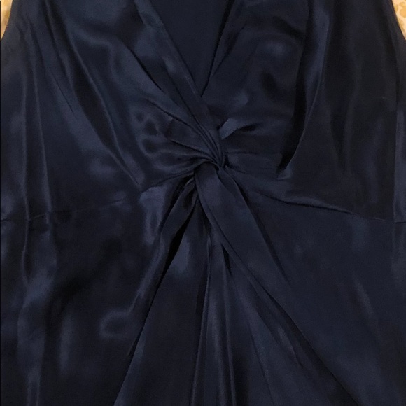 Navy silk top - Picture 3 of 5